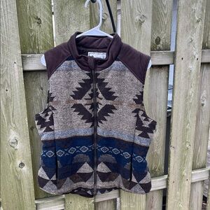Outback trading company Aztec pattern vest